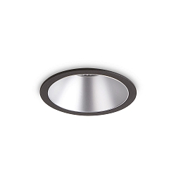 Recessed LED luminaire GAME ROUND, IP20, 11W 3000K 850lm 36�, black / silver reflector