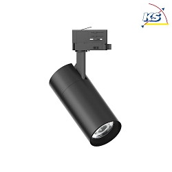 LED 3-phase track spot QUICK, CRi >80, 28W 3000K 3850lm 30, not dimmable, black