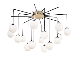 Pendelleuchte RHAPSODY, 16-flammig, � 95cm, inkl. G9 3.2W 3000K, Messing