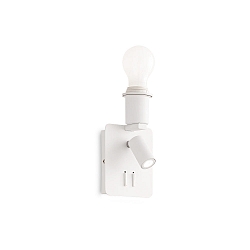 LED Wandleuchte GEA MAP2 SQUARE, E27 + LED-Spot, 2 Schalter, ohne Schirm