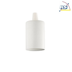 Lamp socket LISCIO, cylindric, straight, E27, white