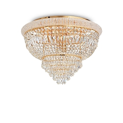 Ceiling luminaire DUBAI, 24 flames,  � 78cm, E14, metal / refined chrystal
