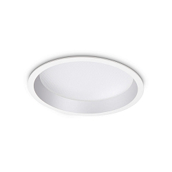 LED Einbauleuchte DEEP, IP20, � 21cm, Aluminium wei� / diffus, 30W 3000K 3200lm 77�
