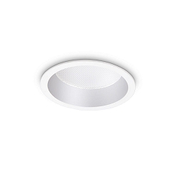 LED Einbauleuchte DEEP, IP20, � 10.3cm, Aluminium wei� / diffus, 10W 4000K 1200lm 70�