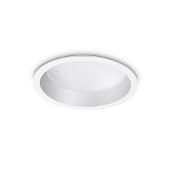 LED Einbauleuchte DEEP, IP20, � 15cm, Aluminium wei� / diffus, 20W 3000K 2100lm 77�