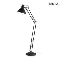 floor lamp WALLY with switch E27 IP20, black