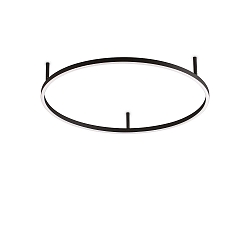 LED ceiling luminaire ORACLE SLIM, � 70cm, 35W 3000K 3050lm, black / opal