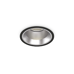 LED Deckeneinbauleuchte OFF, rund, � 110 mm, 15W, 3000K, 1500 lm, IP20, schwarz