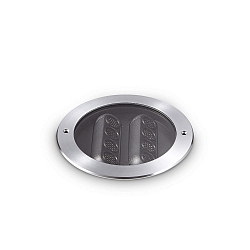 floor recessed luminaire TAURUS PT D17 ACCENT ROUND 2-fold, swivelling, walkable, switchable IP67, steel 