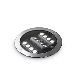 floor recessed luminaire TAURUS PT D21 ACCENT ROUND 3-fold, swivelling, walkable, switchable IP67, steel 