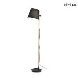 floor lamp AXEL with switch, adjustable E27 IP20, black