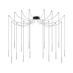 LED Pendelleuchte LUCCIOLA SP16, 16x16W, 3000K, 750lm, schwarz