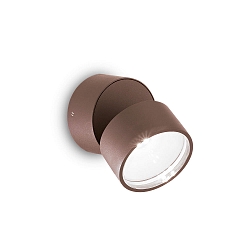 LED Wandleuchte OMEGA, rund, � 90 mm, 7W, 4000K, 650lm, mit verstellbarem Lichtverteiler, Kaffee