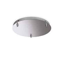 Baldachin, rund, � 30cm, 3-fach, chrom