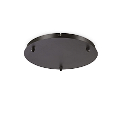 Baldachin, rund, � 30cm, 3-fach, schwarz