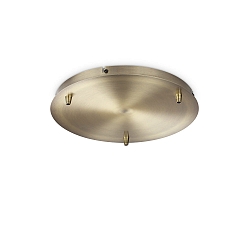 Baldachin, rund, � 30cm, 3-fach, messing