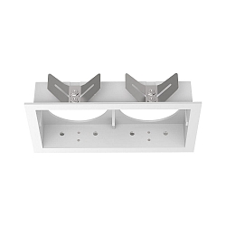 recessed housing BENTO 2-fold, square, with frame, white