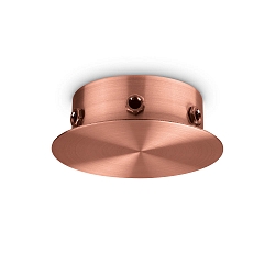 canopy MAGNETICO 6 LUCI round, 6-fold, copper, burnished