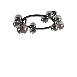 ceiling luminaire PERLAGE 10 flames G9 IP20, amber, satined brass dimmable