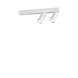 ceiling luminaire PROFILO 2 flames GU10 IP20, white dimmable