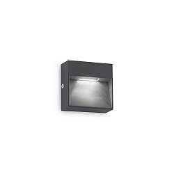 LED Outdoor Wandleuchte DEDRA, 10cm, 3W, 3000K, 200lm, CRI>80, IP65, anthrazit