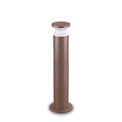 bollard lamp TORRE 80 E27 IP65, coffee brown dimmable