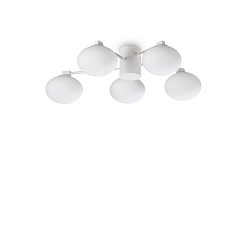 ceiling luminaire HERMES 5 flames G9 IP20, white dimmable