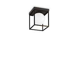 ceiling luminaire LINGOTTO PL1 1 flame E14 IP20, black matt dimmable