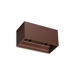 outdoor wall luminaire ATOM UP/DOWN IP54, coffee brown 