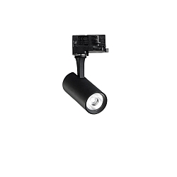 LED 3-Phasen-Schienenstrahler FOX 8W SMALL ON-OFF, CRI >90, schaltbar, verstellbar, 2700K 680lm 41�, schwarz