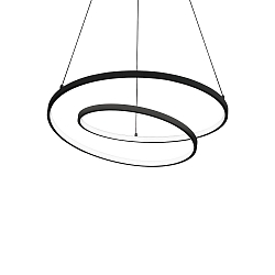 pendant luminaire OZ D60 ON-OFF round, on/off IP20, black matt 