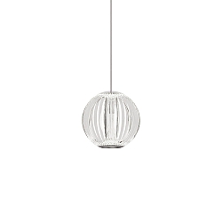 LED Pendelleuchte DIAMOND, 1-flammig, 5,5W, 3000K, 500lm, IP20, chrom/transparent