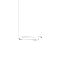LED Design-Pendelleuchte WAVES-1 SP, IP20, 94.2 x 45.1cm, 37W 3000K 1660lm, CRi >90, schaltbar, wei� / opal
