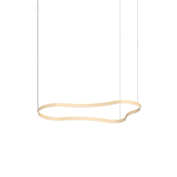 LED Design-Pendelleuchte WAVES-3 SP, IP20, 155.6 x 87cm, 64W 3000K 2290lm, CRi >90, schaltbar, wei� / opal