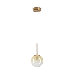 LED Pendelleuchte EQUINOXE D15, 1-flammig, 1xG4, 2W, 3000K, 200lm, IP20, bernstein/nuanciert