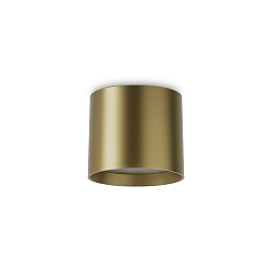 downlight SPIKE  PL ROUND LED cylindrical, switchable IP20, brushed brass 