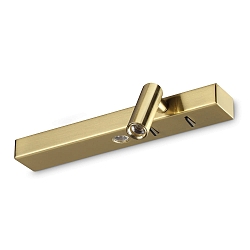 wall luminaire BONNE NUIT-2 with switch IP20, brass 