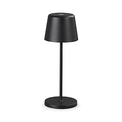 LED Akku-Tischleuchte CUTE, 2,5W, 2200/2700K, 190lm, IP65, Touch-Dim, schwarz