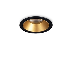 LED Decken-Einbauleuchte GAME TRIM ROUND, IP40 IK06, � 5.8cm, 5.5W 3000K 36�, CRi >90, UGR <19, on-off, schwarz-gold