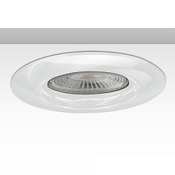 recessed mounting frame ION, IP20, round, � 8.1cm, incl. GU5.3 socket, 20� swivelling, aluminium, white