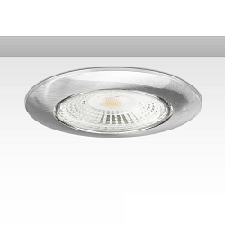 recessed mounting frame ION, IP20, round, � 8.1cm, incl. GU5.3 socket, 20� swivelling, aluminium, chrome