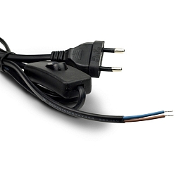 connection cable with plug, black