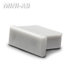 Zubeh�r f�r LED Montageprofil MINI-AB V2 - Endkappe ECC223, steckbar, Kunststoff, silber, geschlossen