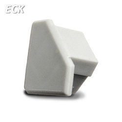 Accessory for profile ECK10 - endcap, silver, closed