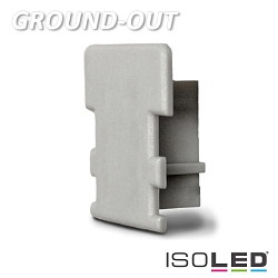 Zubehr fr Profil GROUND-OUT10 - Endkappe, Silber, geschlossen