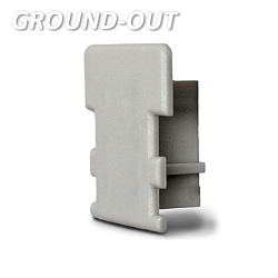 Zubeh�r f�r Profil GROUND-OUT10 - Endkappe, Silber, geschlossen