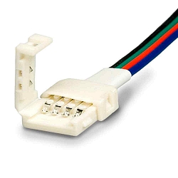Clip-Kabelanschluss (max. 5A) f�r 4-pol. IP20 Flexstripes mit Breite 10mm, Pitch-Abstand >12mm