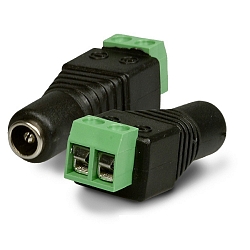 round connector FEMALE 2-pole to clamp