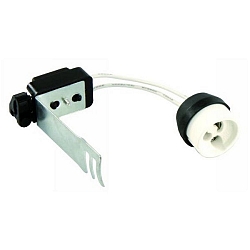 Socket GU10 for recessed spots with hanger + Luster clamp, 0-230V, IP20, ceramics