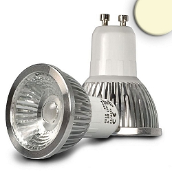 LED Strahler COB, GU10, 5.5W 2700K 320lm 282cd 70�, dimmbar, Aluminium geb�rstet